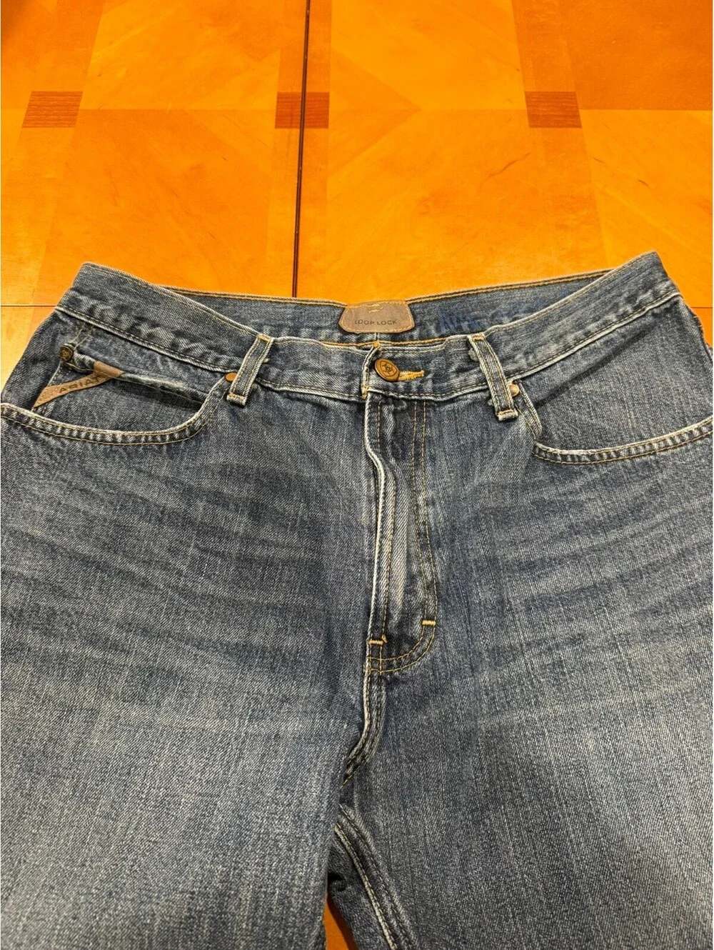 Ariat Jeans Men’s 35x34 Straight Leg Loop Lock Western Denim